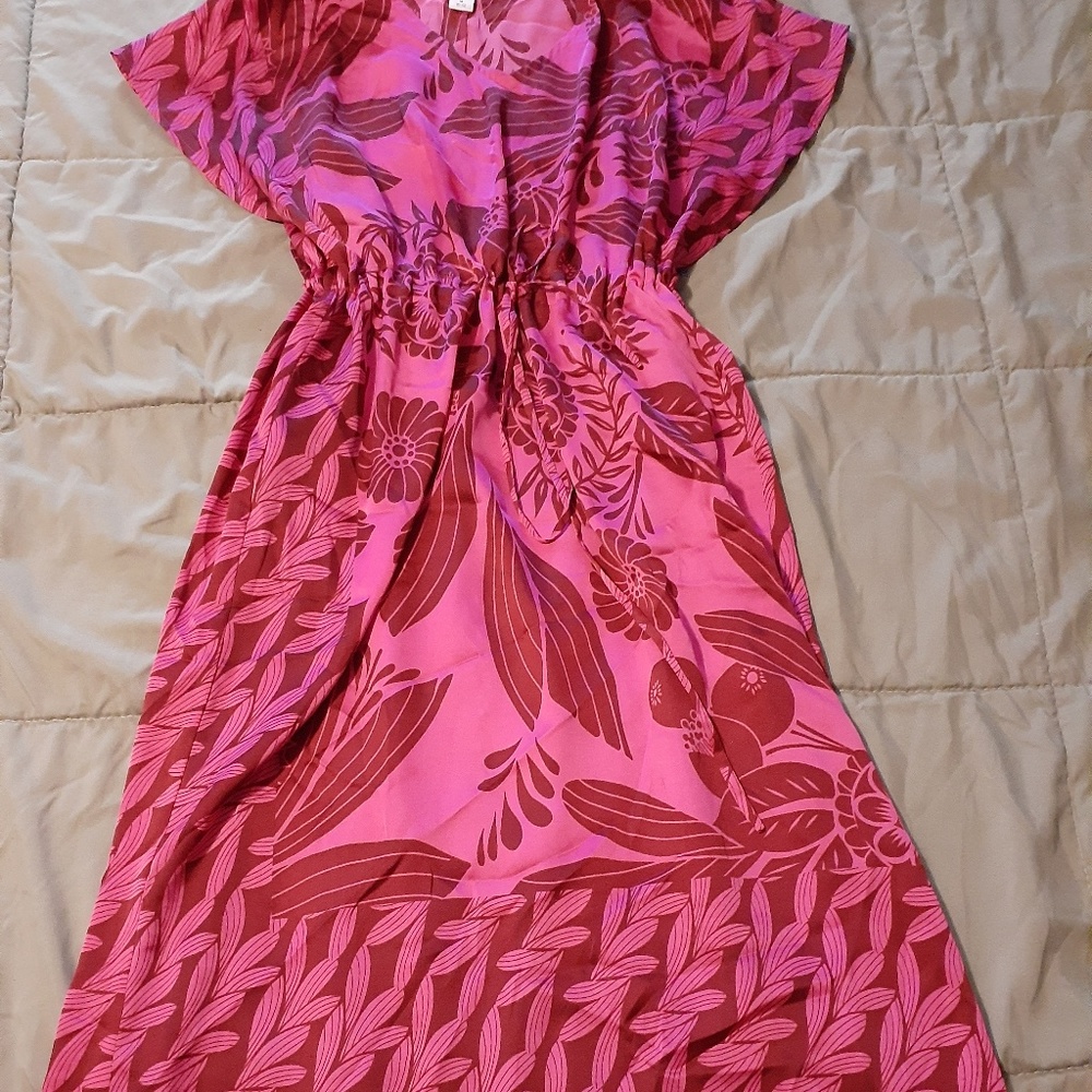 Pink floral Coldwater Creek Dress w/ lining
